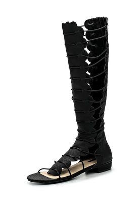 LOST INK  NELIA ELASTICATED GLADIATOR BLACK