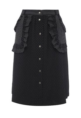 LOST INK  FRILL SPOT MIDI SKIRT