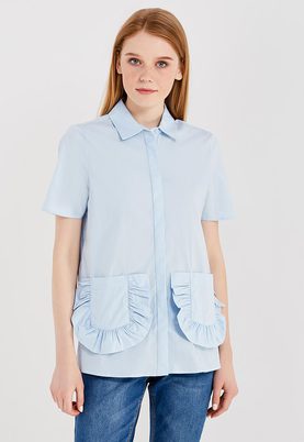 LOST INK  RUFFLE POCKET SHIRT