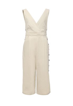 LOST INK  DEEP PLUNGE BUTTON SIDE JUMPSUIT