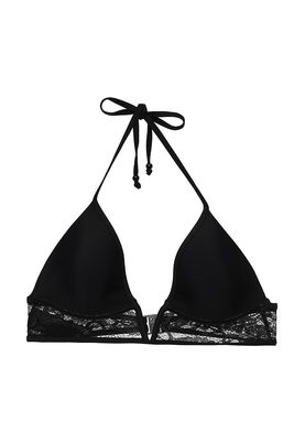 LOST INK  LACE INSERT BIKINI TOP